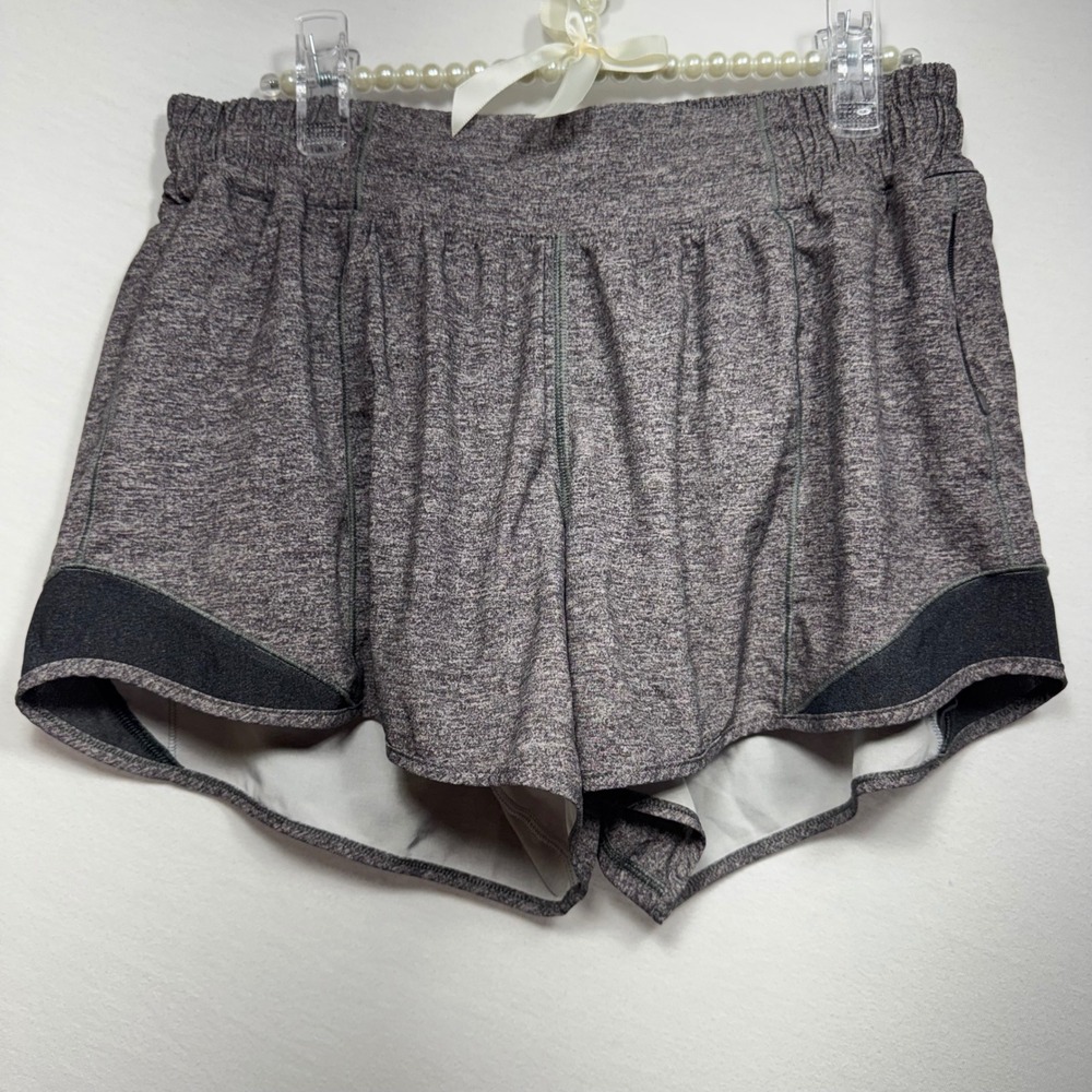 Women's Lululemon Hotty Hot Short II 4" Grey Running Shorts, Size 8